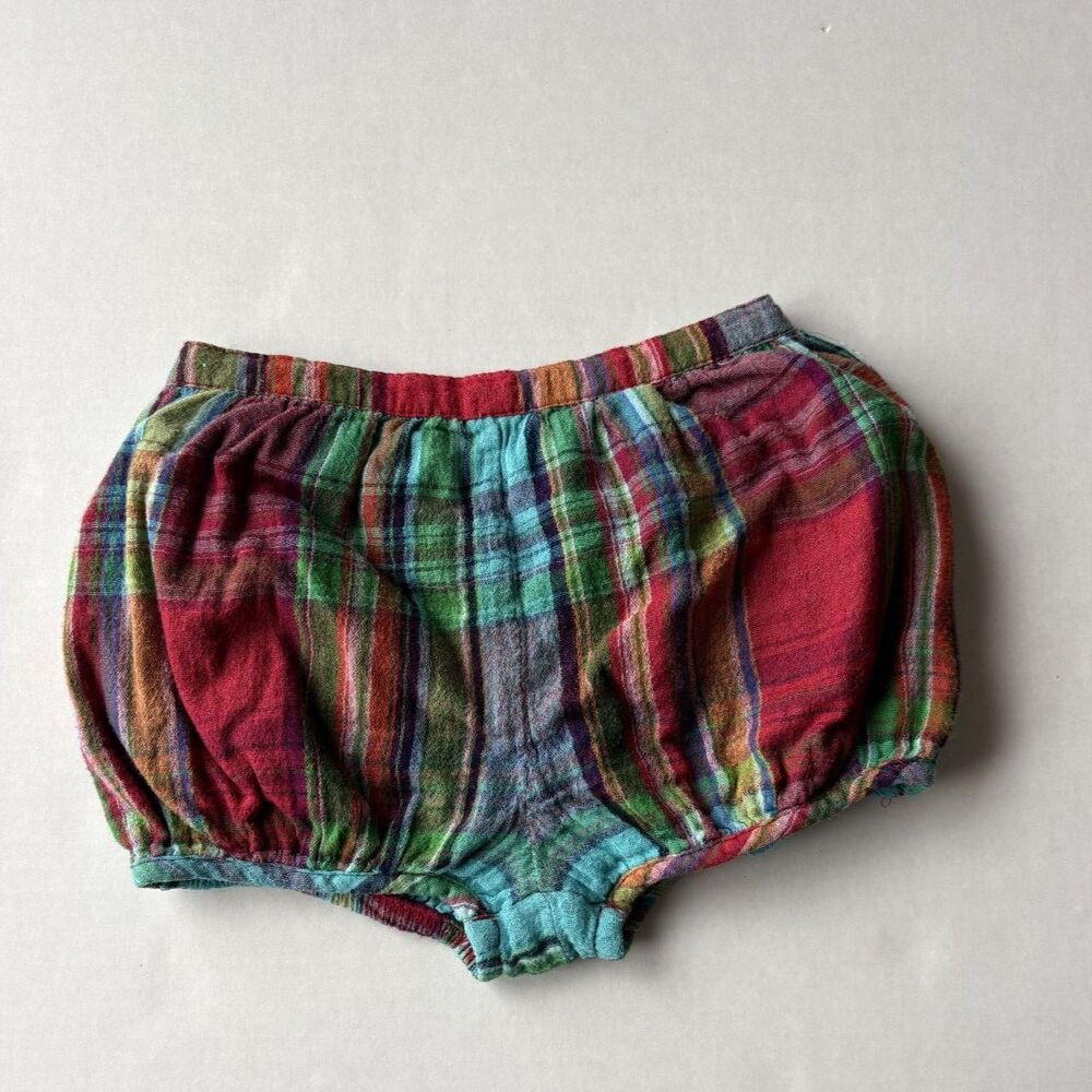 Ralph Lauren Baby Girls Madras Plaid Bloomers 12M
